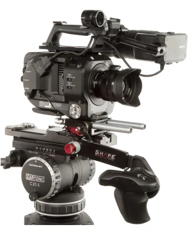 SHAPE Sony FS7 Lightweight Bundle Rig FS7LWBR | Plaque de base, Plaque supérieure & Poignée d'extension