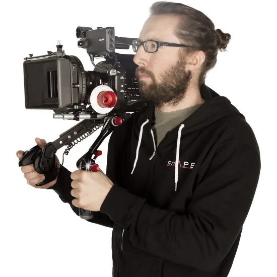 SHAPE Sony FS7 Lightweight Bundle Rig FS7LWBR | Plaque de base, Plaque supérieure & Poignée d'extension