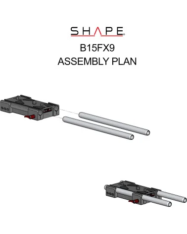 SHAPE Sony FX9 15mm Lightweight Baseplate B15FX9 | Baseplate