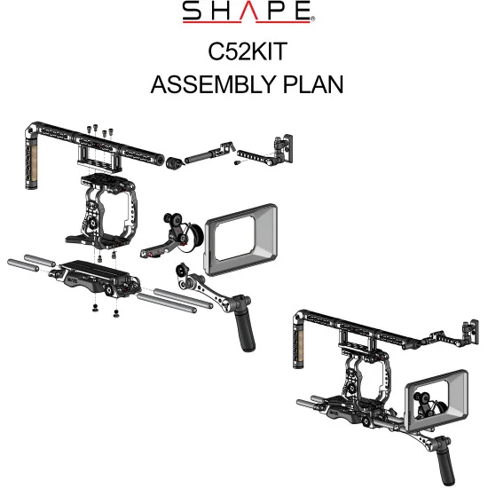 SHAPE Canon C500 Mark II, C300 Mark III Kit C52KIT | Shoulder Rig, Matte Box & Follow Focus