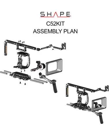 SHAPE Canon C500 Mark II, C300 Mark III Kit C52KIT | Shoulder Rig, Matte Box & Follow Focus