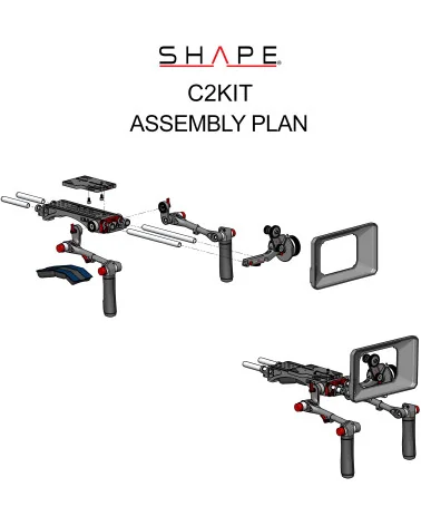 SHAPE Canon C200, C200B Kit C2KIT | Crosse d’épaule, Matte Box et Follow Focus