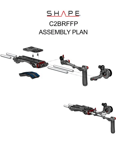 SHAPE Canon C200, C200B Bundle Rig C2BRFFP | Shoulder Rig & Follow Focus