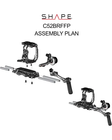 SHAPE Canon C500 Mark II, C300 Mark III Pro Shoulder Rig Kit C52BRFFP | Crosse d’épaule et Follow Focus