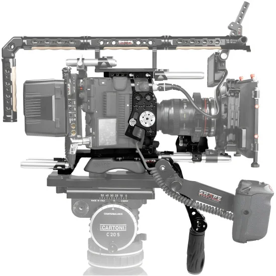 SHAPE Canon C500 Mark II, C300 Mark III Pro Shoulder Rig Kit C52BRFFP | Crosse d’épaule et Follow Focus