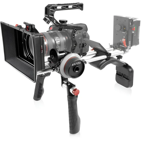 SHAPE Canon R5C, R5, R6 Shoulder Mount Kit R5CSMKIT | Shoulder Rig, Matte Box & Follow Focus