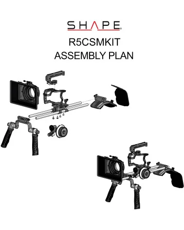 SHAPE Canon R5C, R5, R6 Shoulder Mount Kit R5CSMKIT | Crosse d’épaule, Matte Box et Follow Focus