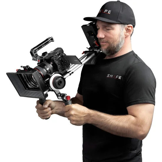 SHAPE Canon R5C, R5, R6 Shoulder Mount Kit R5CSMKIT | Shoulder Rig, Matte Box & Follow Focus