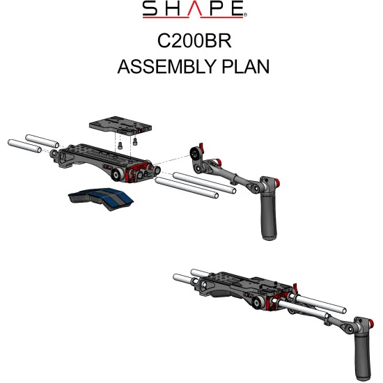 SHAPE Canon C200, C200B Bundle Rig C200BR | Crosse d’épaule