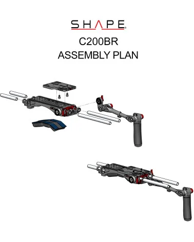 SHAPE Canon C200, C200B Bundle Rig C200BR | Crosse d’épaule