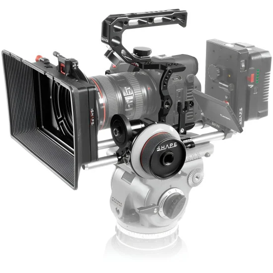 SHAPE Canon R5C, R5, R6 Cage Kit R5CKIT | Plaque de base, Matte Box et Follow Focus