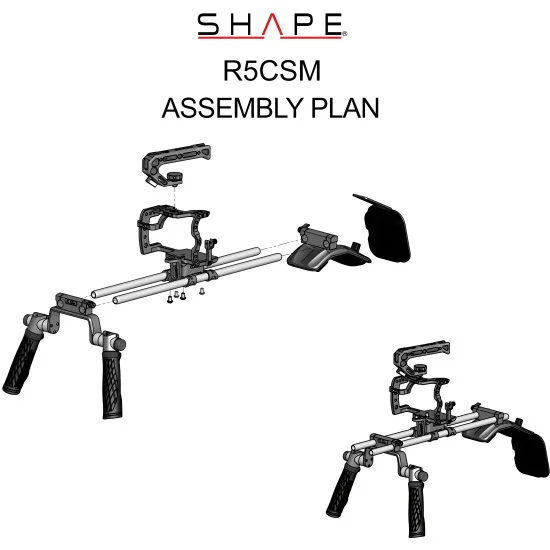 SHAPE Canon R5C, R5, R6 Shoulder Mount R5CSM | Crosse d’épaule