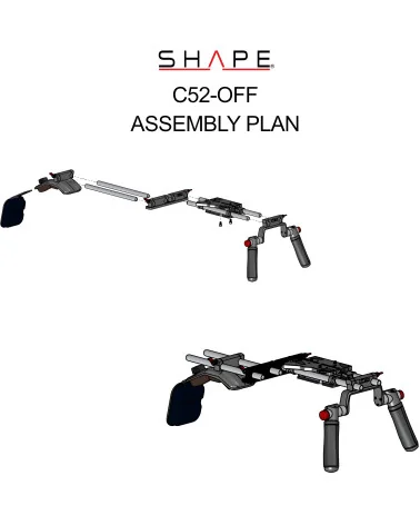 SHAPE Canon C500 Mark II, C300 Mark III Offset Rig C52-OFF | Crosse d’épaule