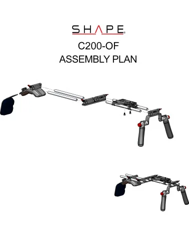 SHAPE Canon C200 & C200B Offset Rig C200-OF | Crosse d’épaule