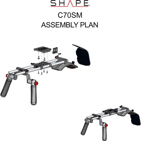 SHAPE Canon C70 Shoulder Mount C70SM | Crosse d’épaule