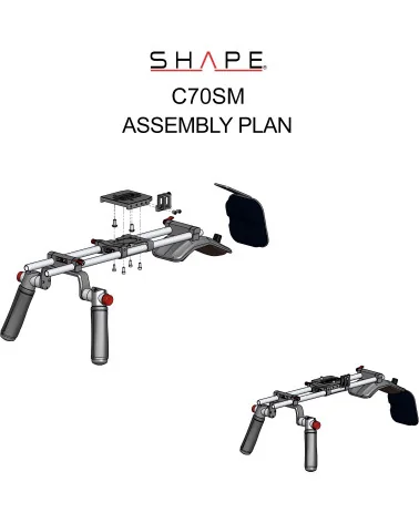 SHAPE Canon C70 Shoulder Mount C70SM | Crosse d’épaule