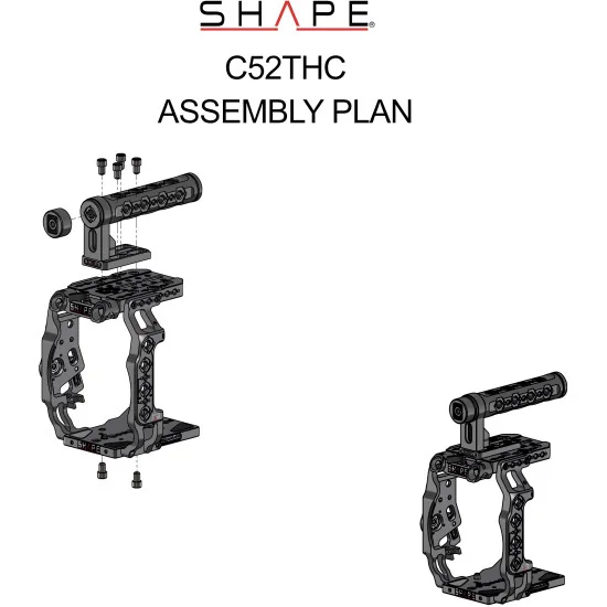 SHAPE Canon C500 Mark II, C300 Mark III Cage Top Handle C52THC | Cage Camera