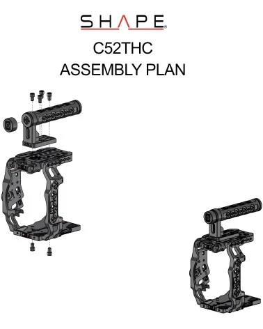 SHAPE Canon C500 Mark II, C300 Mark III Cage Top Handle C52THC | Cage Camera