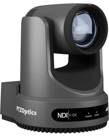 PTZOptics Move 4K 12x Zoom Grey PTZ Camera PT12X-4K-GY-G3