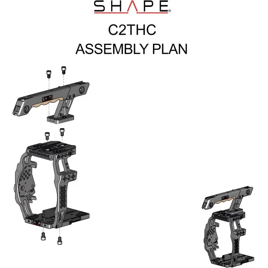 SHAPE Canon C200 & C200B Cage Top Handle C2THC | Cage Camera