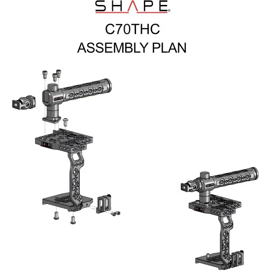 SHAPE Canon C70 Cage Top Handle C70THC | Camera Cage