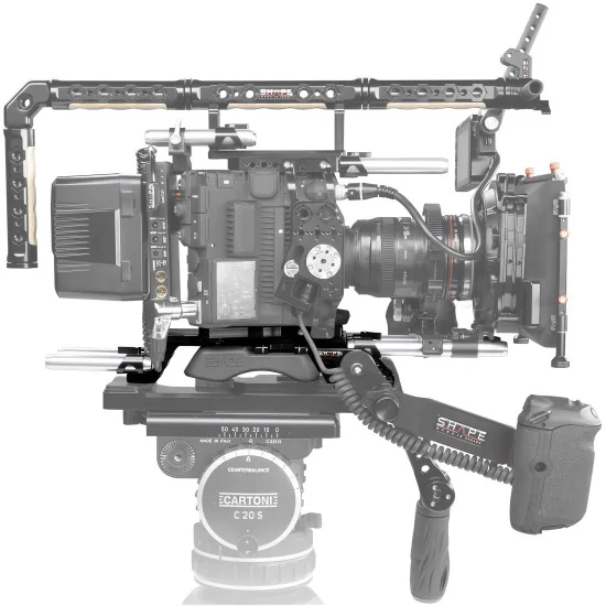 SHAPE Canon C500 Mark II, C300 Mark III V-Lock Quick Release C52BP | Baseplate & Rod System