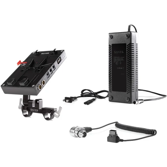 SHAPE J-Box Camera Power and Charger for Canon C500 Mark II & C300 Mark III BXC52 | Pivoting V-Mount Battery Plate