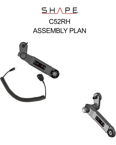 SHAPE Canon C500 Mark II, C300 Mark III Remote Extension Handle and Cable C52RH | Extension Handle