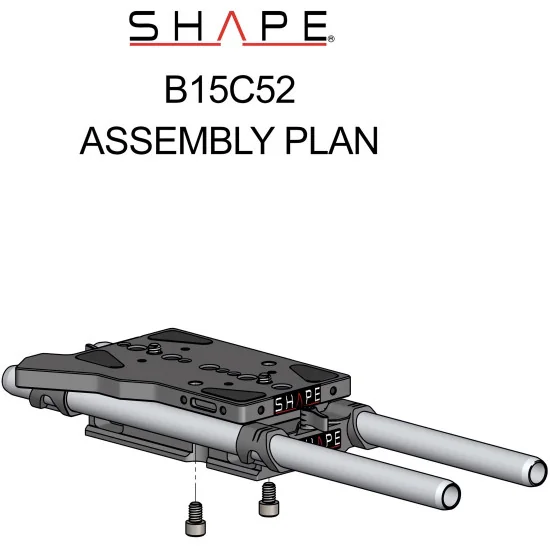 SHAPE Canon C500 Mark II, C300 Mark III 15mm Lightweight Baseplate B15C52 | Baseplate