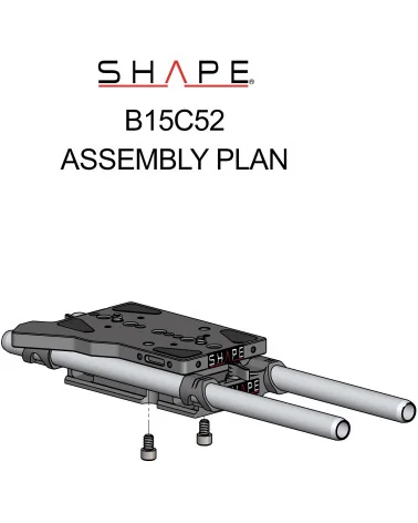 SHAPE Canon C500 Mark II, C300 Mark III 15mm Lightweight Baseplate B15C52 | Baseplate