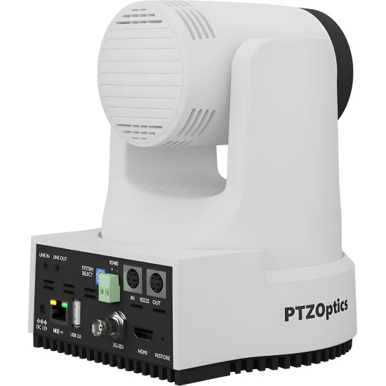 PTZOptics Move 4K 12X-4K-WH-G3 White | Caméra PTZ, 12x Zoom, HDMI, SDI, NDI, PoE