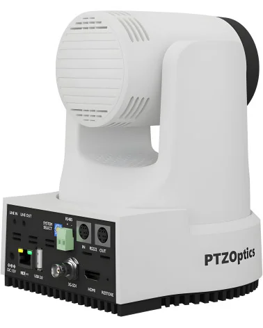 PTZOptics Move 4K 12X-4K-WH-G3 White | Caméra PTZ, 12x Zoom, HDMI, SDI, NDI, PoE