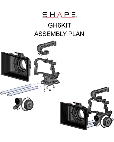 SHAPE Panasonic Lumix GH6 Cage Kit GH6KIT | Baseplate, Matte Box & Follow Focus