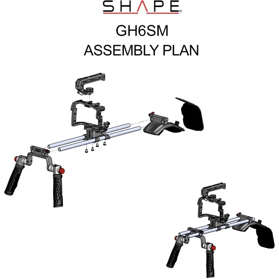 SHAPE Panasonic Lumix GH6 Shoulder Mount GH6SM | Crosse d’épaule
