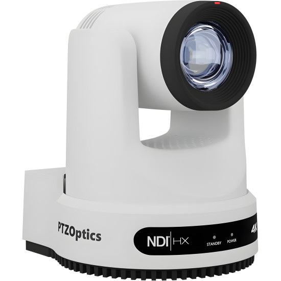 PTZOptics Move 4K 20X-4K-WH-G3 White | Caméra PTZ, 20x Zoom, HDMI, SDI, NDI, PoE