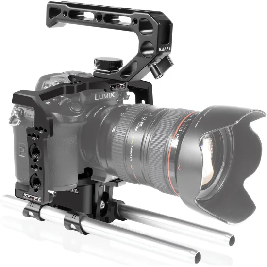 SHAPE Panasonic Lumix GH6 Cage 15mm LWS Rod GH6ROD | Camera Cage & Top Handle