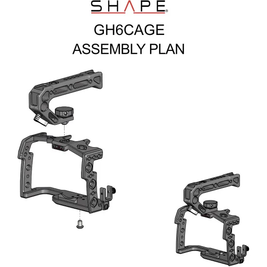 SHAPE Panasonic Lumix GH6 Cage GH6CAGE | Camera Cage & Top Handle