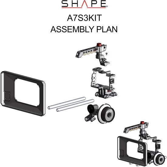 SHAPE Sony A7S III, A7 IV, A7R V Kit A7S3KIT | Matte Box et Follow Focus