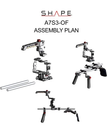 SHAPE Sony A7S III, A7 IV, A7R V Offset Shoulder Mount A7S3OF | Crosse d’épaule