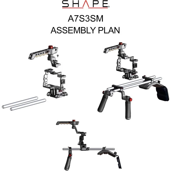 SHAPE Sony A7S III, A7 IV, A7R V Shoulder Mount A7S3SM | Shoulder Rig