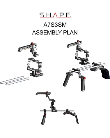 SHAPE Sony A7S III, A7 IV, A7R V Shoulder Mount A7S3SM | Shoulder Rig