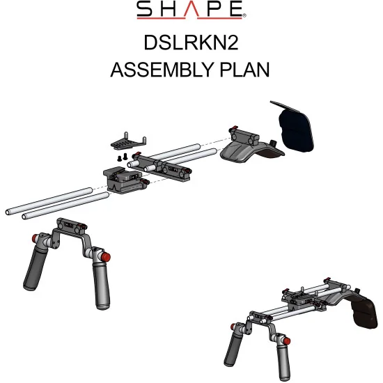 SHAPE DSLR Kirk Neff Offset Rig DSLRKN2 | Crosse d’épaule