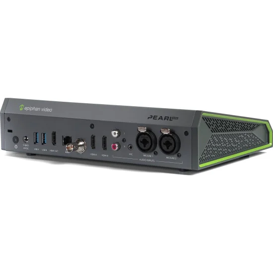 Epiphan Pearl Mini | Streaming audio-video mixer, LAN, NDI, SDI, 2x HDMI, 2x USB, XLR, RCA