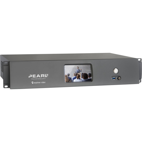 Epiphan Pearl 2 Rackmount | Streaming audio-video mixer, LAN, NDI, 2x SDI, 4x HDMI, 2x USB, XLR, RCA, 19" Rack (2 RU)