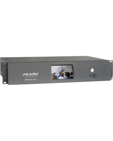 Epiphan Pearl 2 Rackmount | Mélangeur streaming audio-vidéo, LAN, NDI, 2x SDI, 4x HDMI, 2x USB, XLR, RCA, 19" Rack (2 RU)