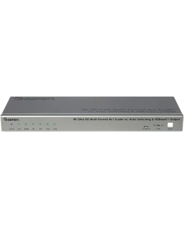 Gefen EXT-4K300A-MF-41-HBTLS 4K Ultra HD Multi-Format 4×1 Scaler | Converter with Auto-Switching & HDBaseT Output