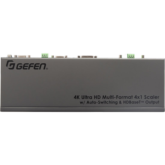 Gefen EXT-4K300A-MF-41-HBTLS 4K Ultra HD Multi-Format 4×1 Scaler | Converter with Auto-Switching & HDBaseT Output