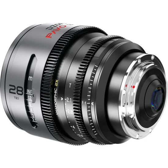 DZOFilm Pavo 28mm 2x Anamorphic T2.1 PL & EF Mount (S35) | Objectif Anamorphique, Revêtement neutre