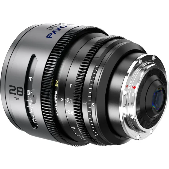 DZOFilm Pavo 28mm 2x Anamorphic T2.1 PL & EF Mount (S35) | Cine Lens, Blue Coating