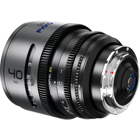 DZOFilm Pavo 40mm 2x Anamorphic T2.1 PL & EF Mount (S35) Bleu